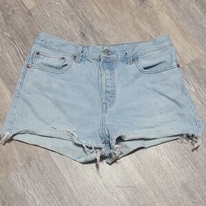 LEVI STRAUSS LIGHT BLUE DENIM WOMEN'S SHORTS""""